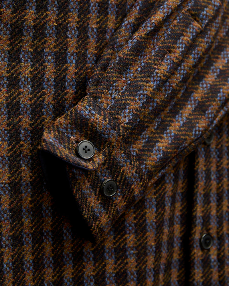 Merino Tweed Button-Up Shirt in Navy