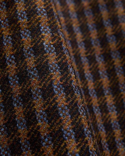 Merino Tweed Button-Up Shirt in Navy