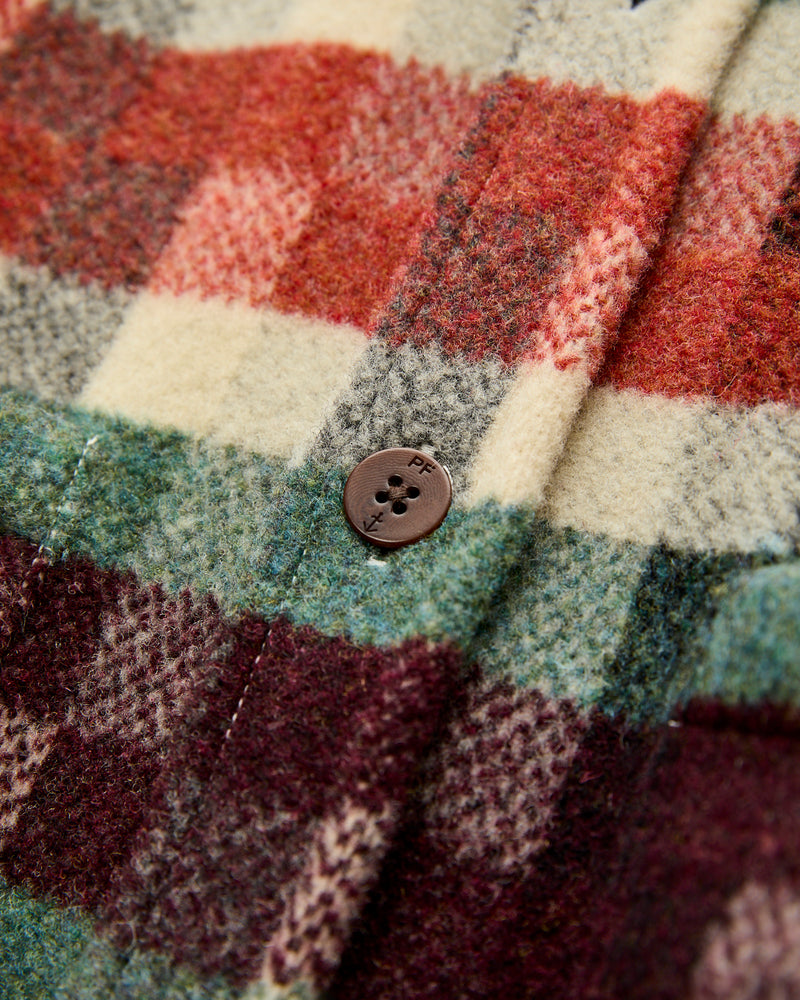 La Paz x Portuguese Flannel Check Overshirt in Atlantic