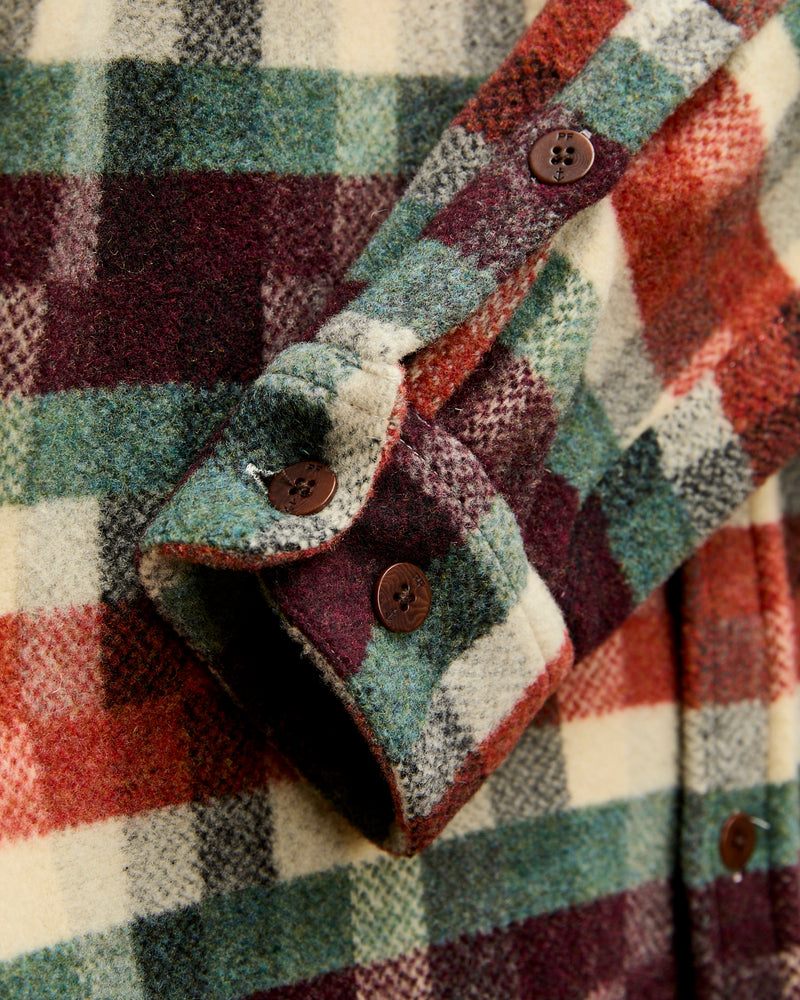 La Paz x Portuguese Flannel Check Overshirt in Atlantic
