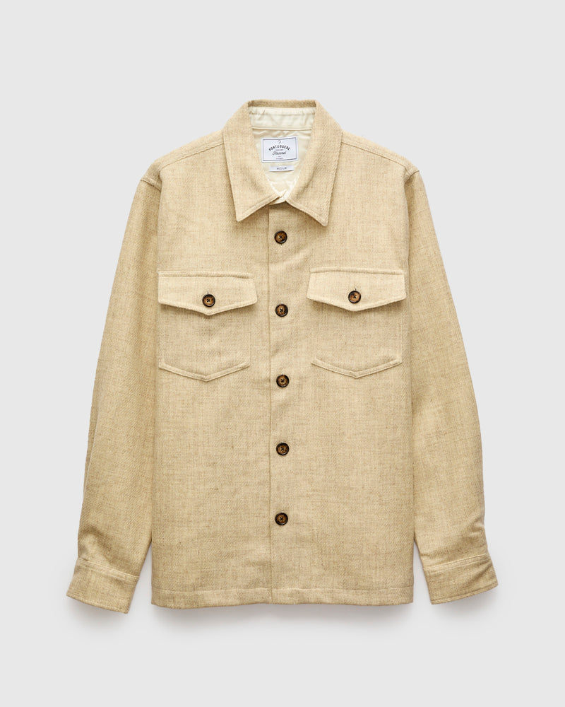 Wool Field Overshirt in Ecru