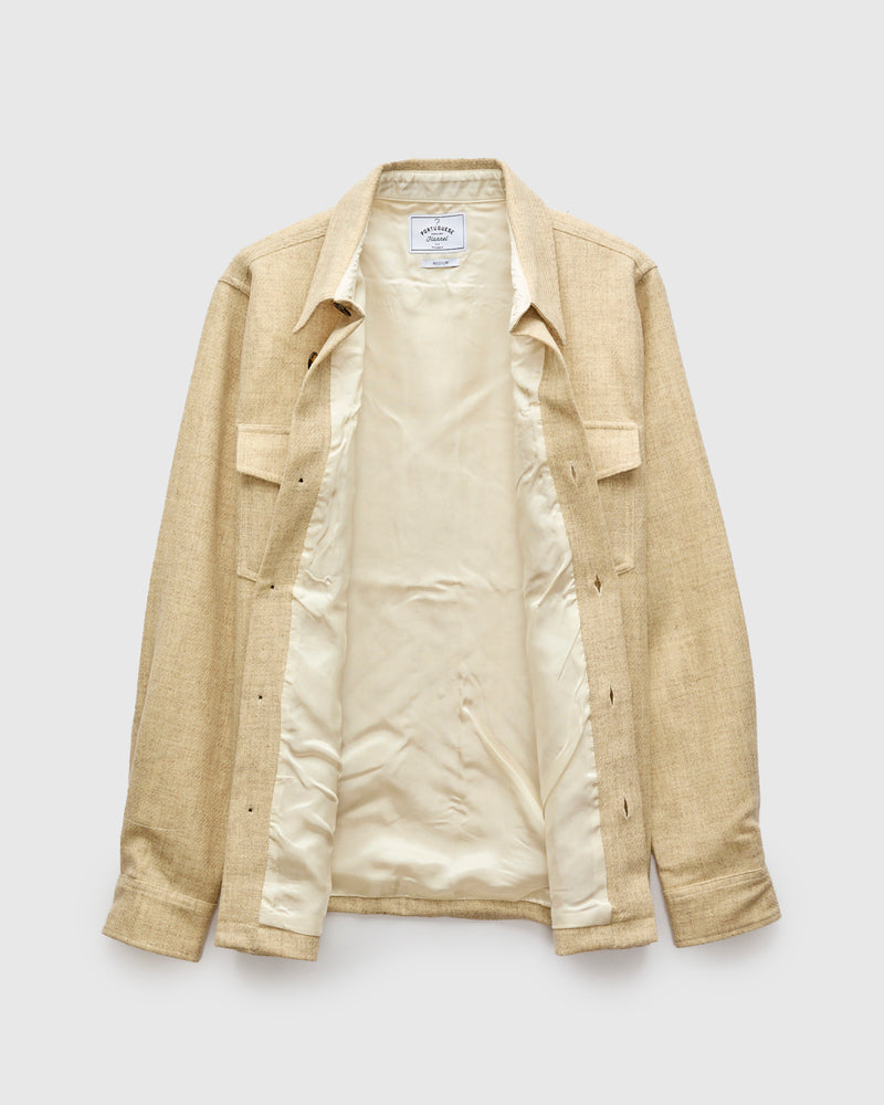 Wool Field Overshirt in Ecru