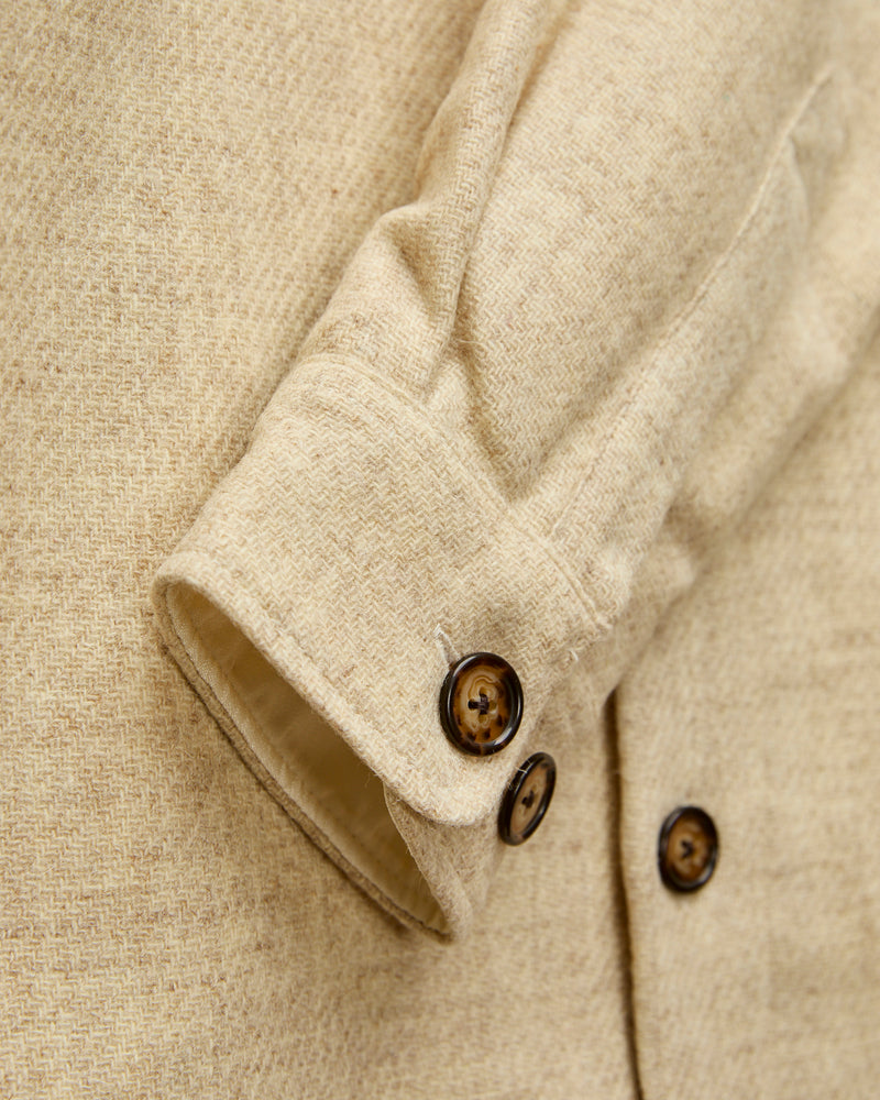 Wool Field Overshirt in Ecru