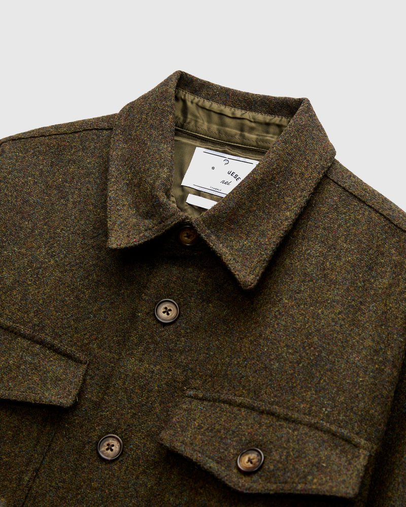 Wool Field Overshirt in Forest