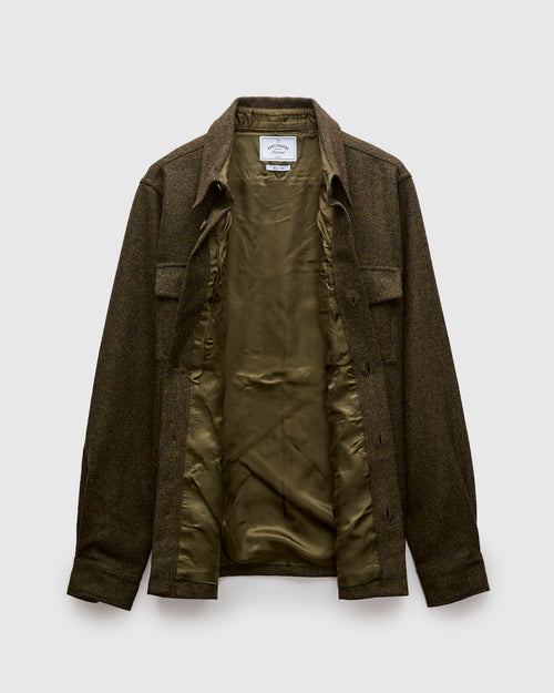 Wool Field Overshirt in Forest