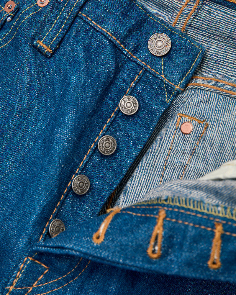 GRE-019 14oz Rinsed Selvedge Denim - Relaxed Tapered Fit
