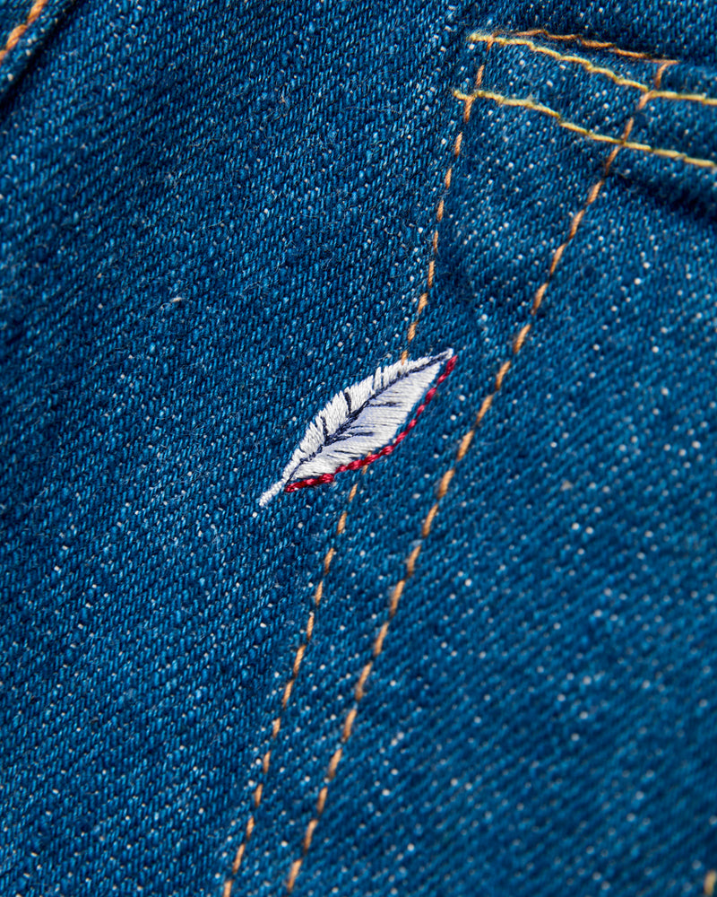 GRE-019 14oz Rinsed Selvedge Denim - Relaxed Tapered Fit