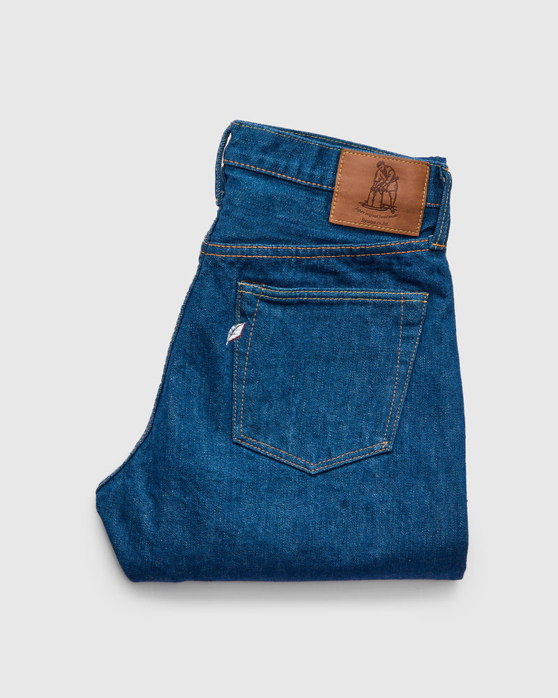 GRE-019 14oz Rinsed Selvedge Denim - Relaxed Tapered Fit