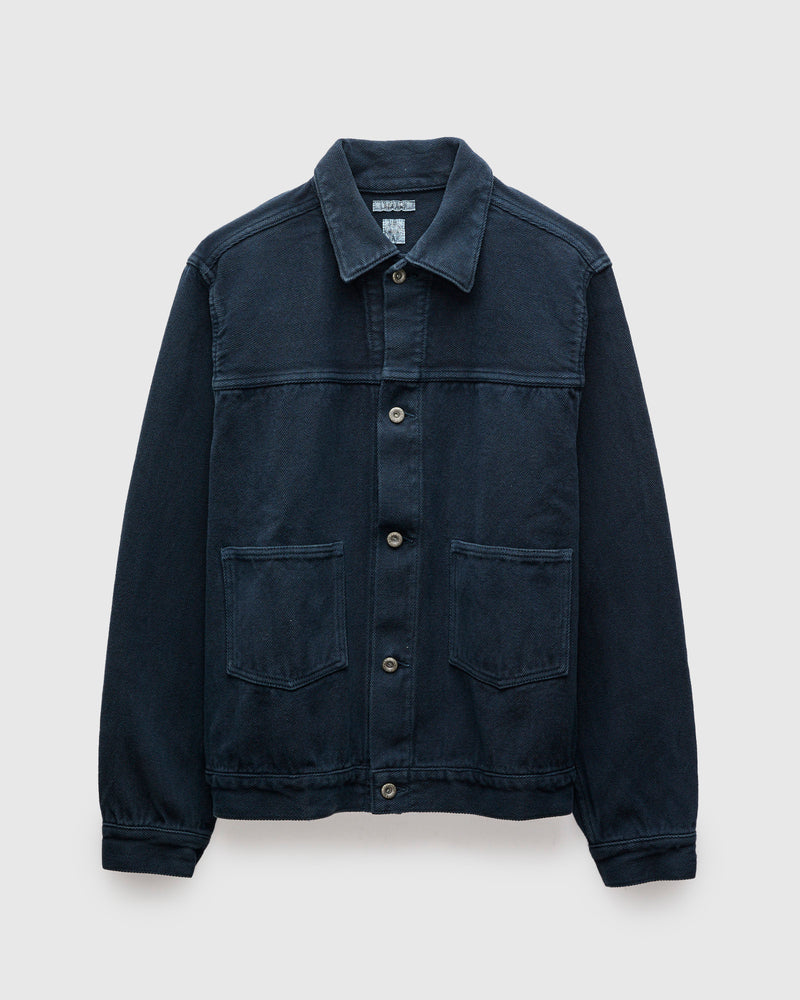 Herringbone Trucker Jacket in Logwood