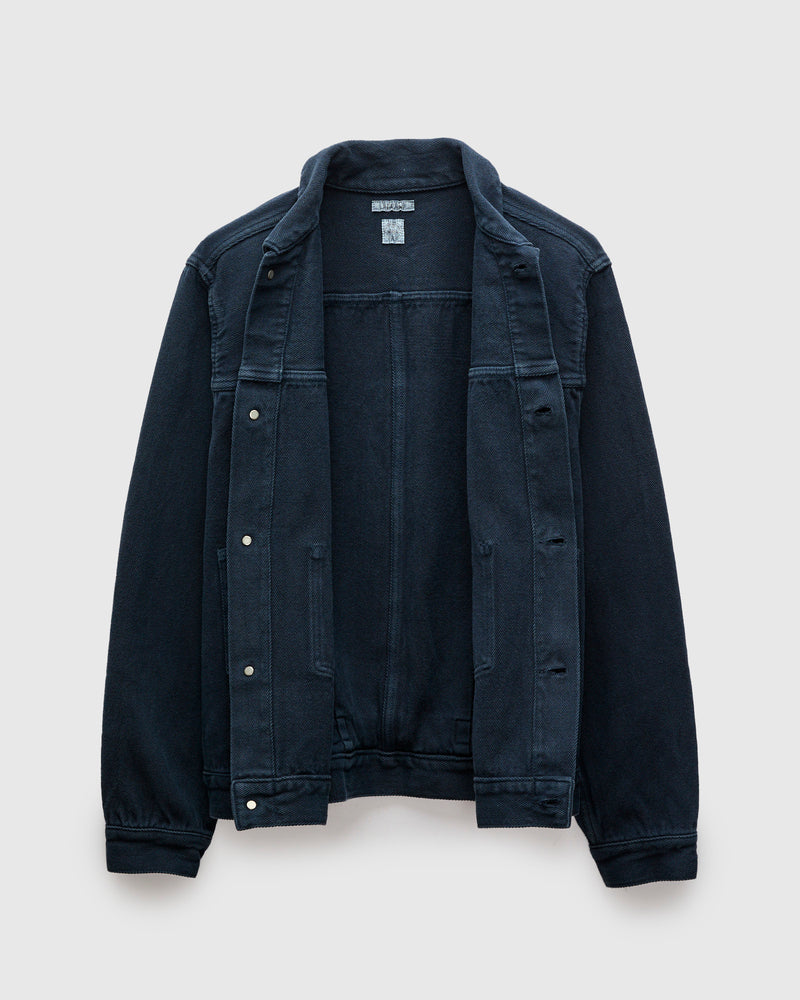 Herringbone Trucker Jacket in Logwood