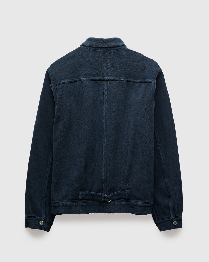Herringbone Trucker Jacket in Logwood