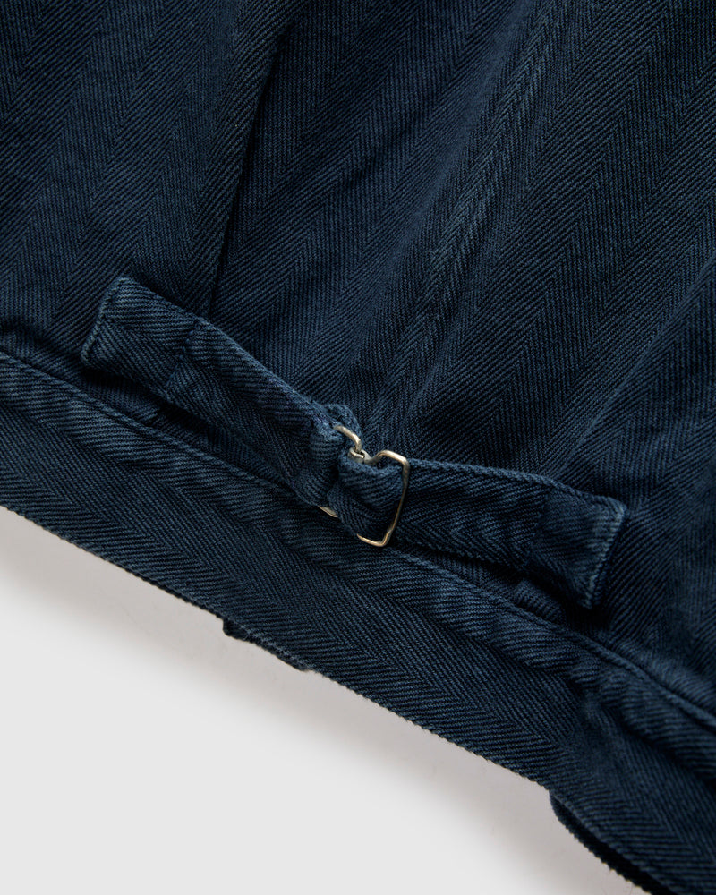 Herringbone Trucker Jacket in Logwood