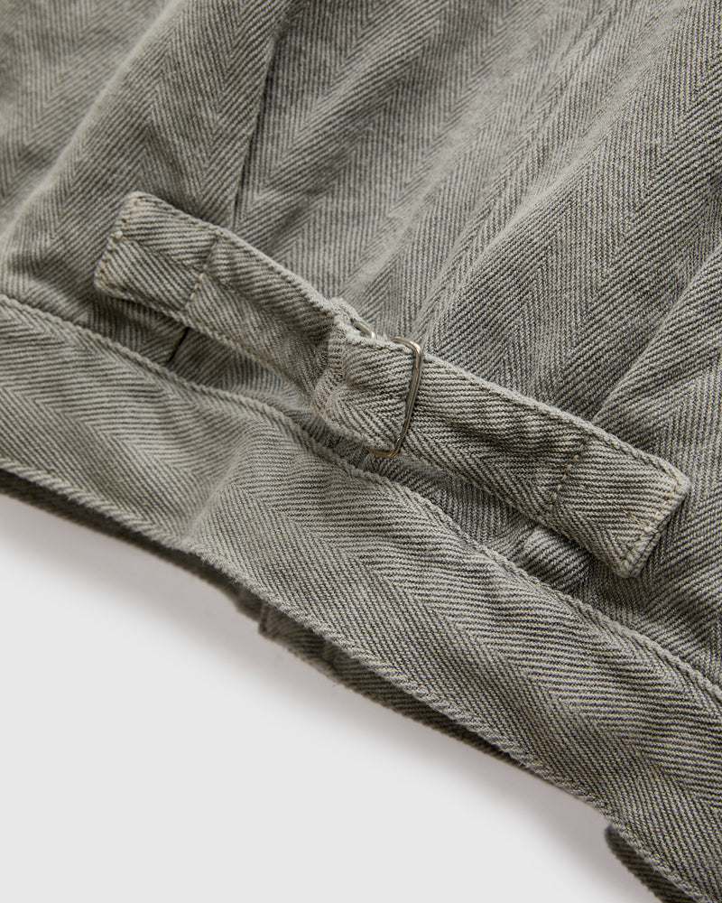 Herringbone Trucker Jacket in Sumi Ink