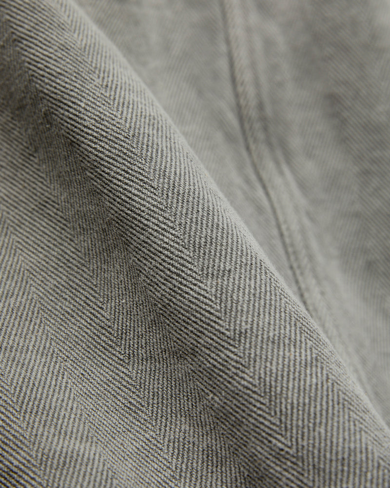 Herringbone Trucker Jacket in Sumi Ink