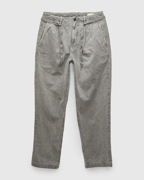 10oz Canvas 2Tuck Tapered Pants in Sumi Ink