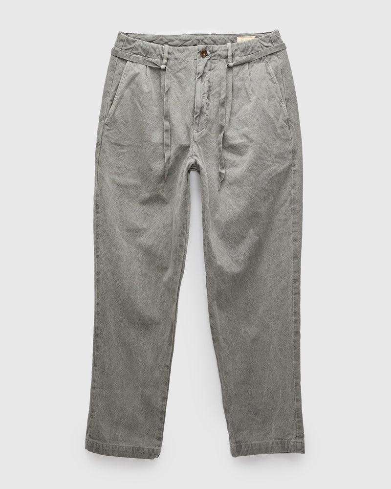 10oz Canvas 2Tuck Tapered Pants in Sumi Ink