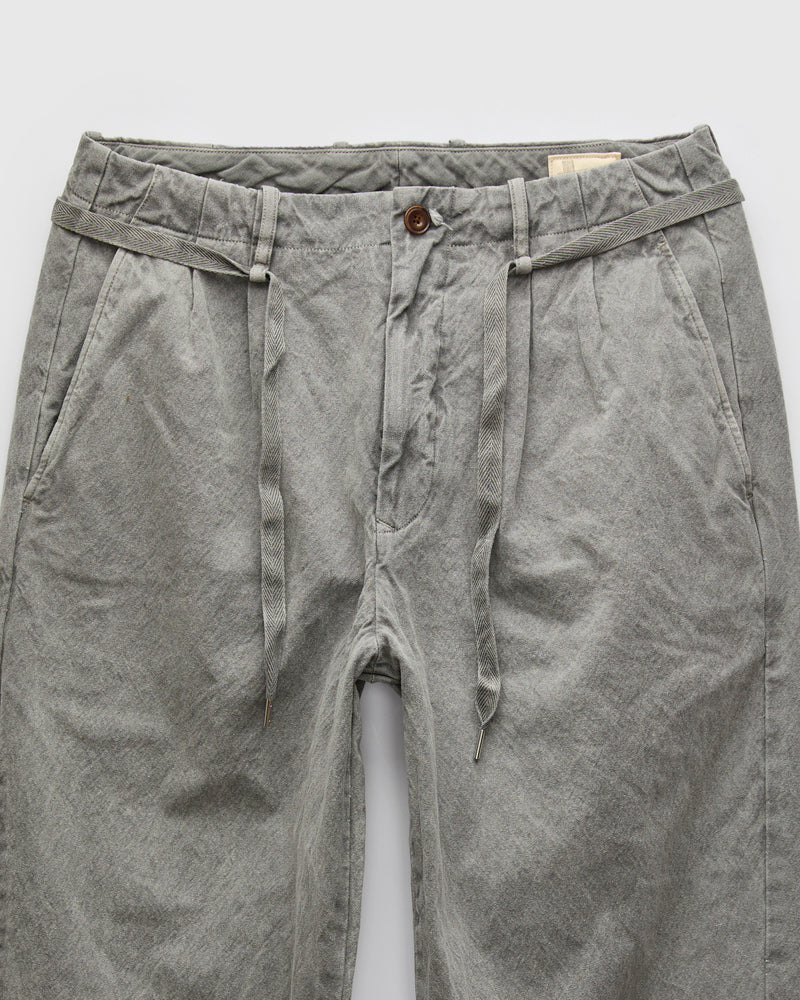 10oz Canvas 2Tuck Tapered Pants in Sumi Ink