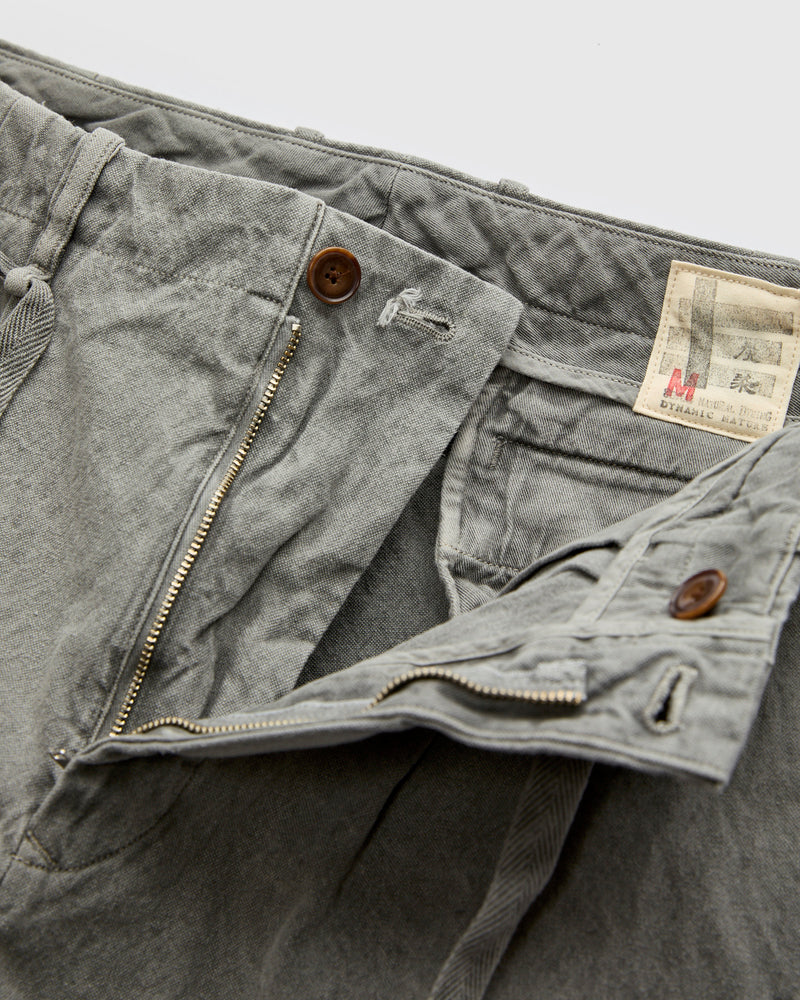 10oz Canvas 2Tuck Tapered Pants in Sumi Ink