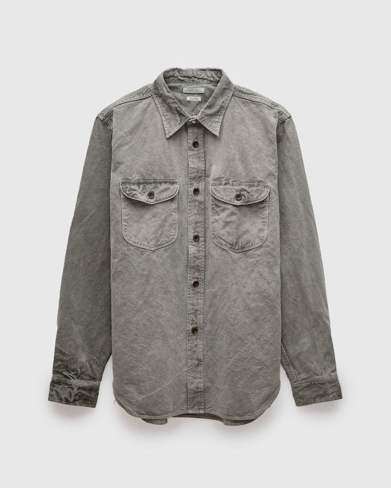 8oz Canvas Flap Workshirt in Sumi Ink