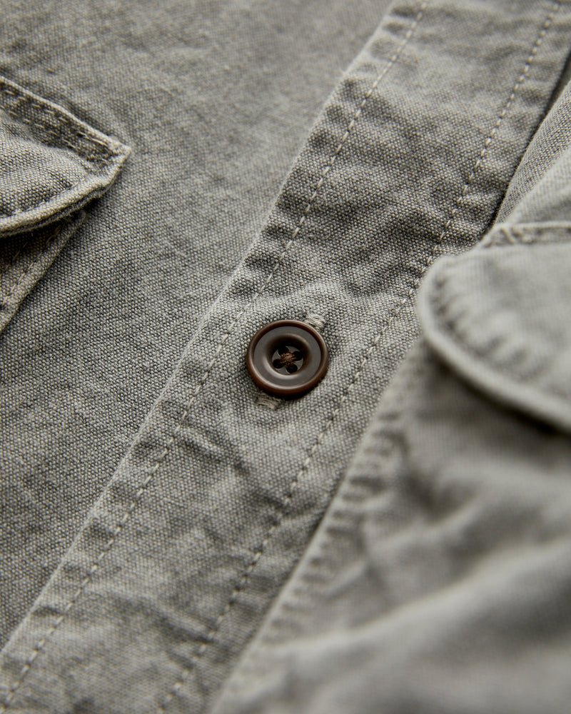 8oz Canvas Flap Workshirt in Sumi Ink
