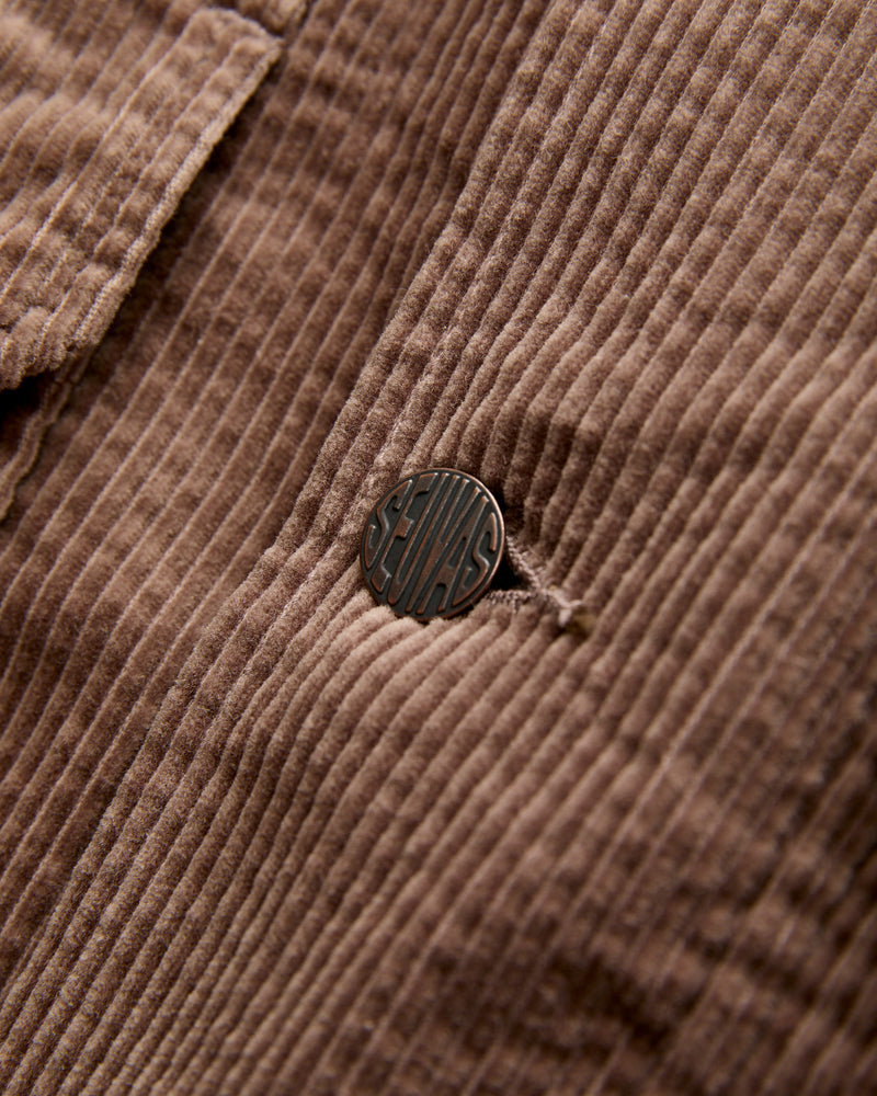 Corduroy CPO Shirt in Taupe