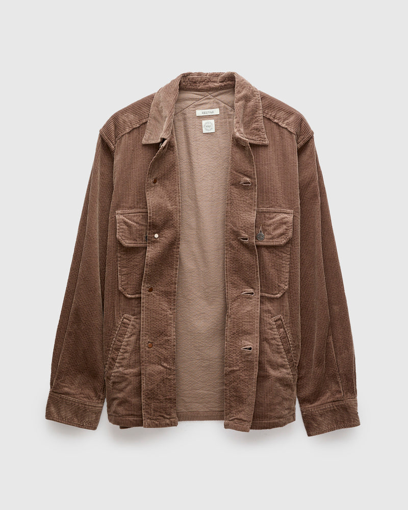 Corduroy CPO Shirt in Taupe