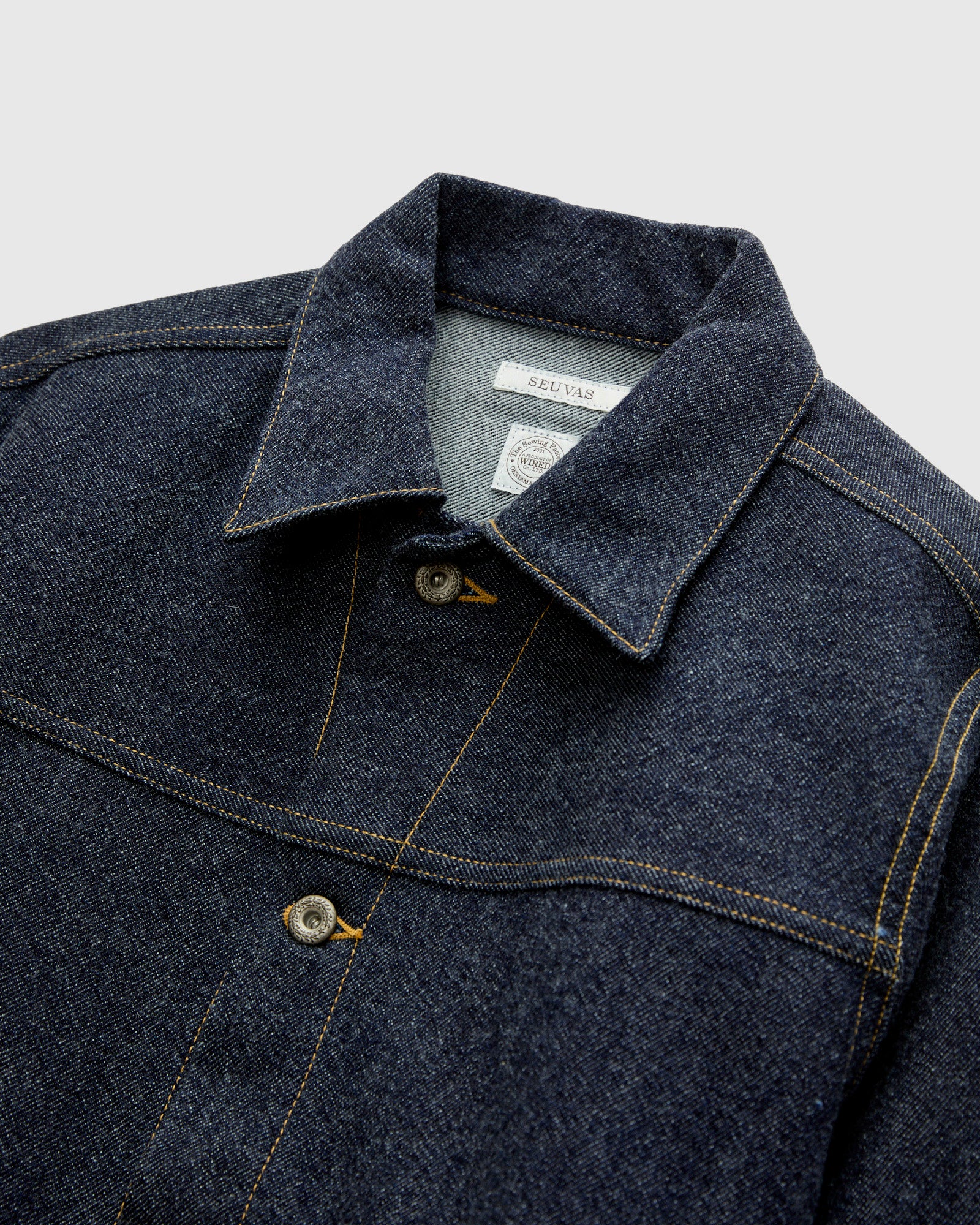 Wool Denim Trucker Jacket in Indigo – Blue Owl Workshop