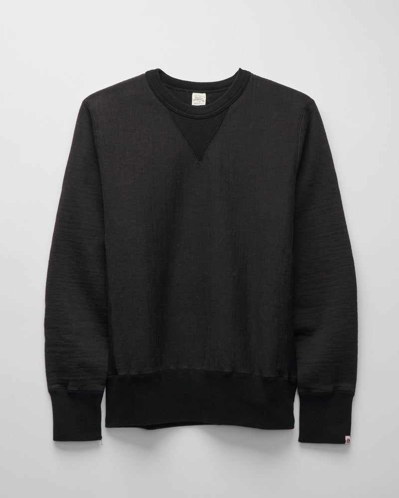 New Pucara Loopwheel Sweatshirt in Two-Tone Black