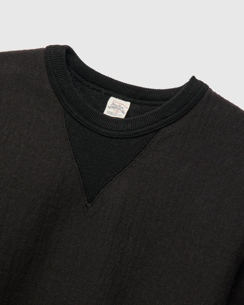New Pucara Loopwheel Sweatshirt in Two-Tone Black