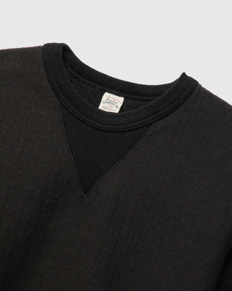 New Pucara Loopwheel Sweatshirt in Two-Tone Black