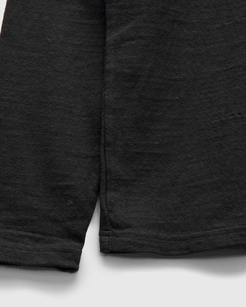 No. 8 Slub Nep Long Sleeve T-Shirt in Black