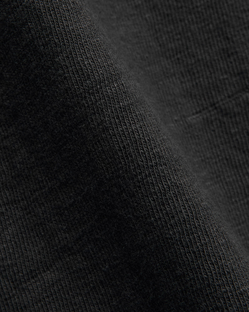 No. 8 Slub Nep Long Sleeve T-Shirt in Black