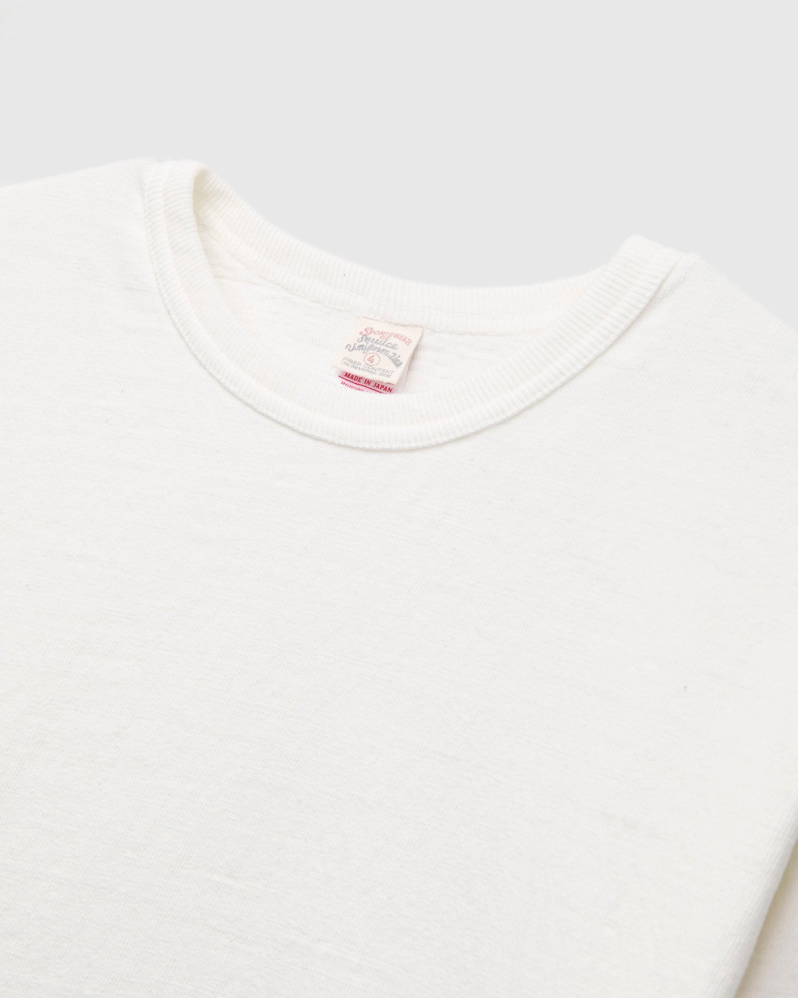 No. 8 Slub Nep Long Sleeve T-Shirt in White – Blue Owl Workshop