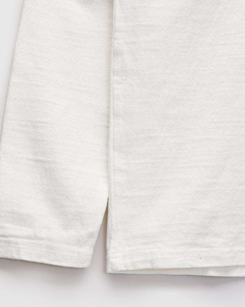 No. 8 Slub Nep Long Sleeve T-Shirt in White