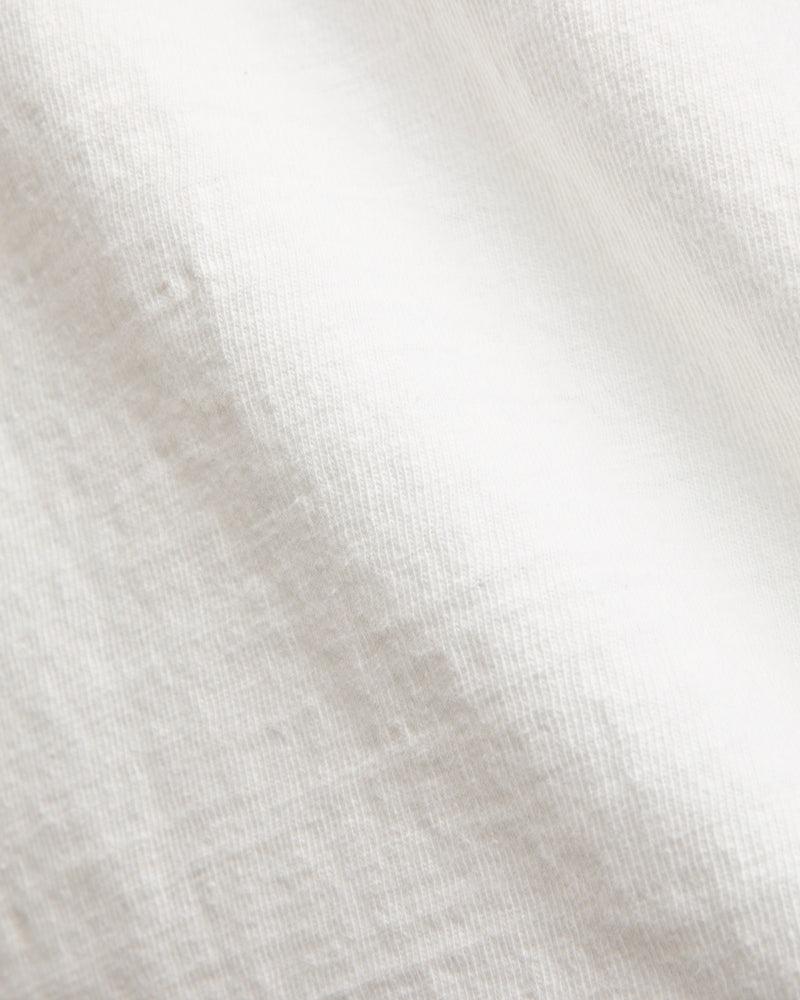No. 8 Slub Nep Long Sleeve T-Shirt in White