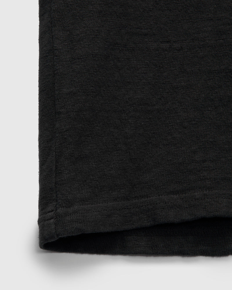 No. 8 Slub Nep Short Sleeve T-Shirt in Black