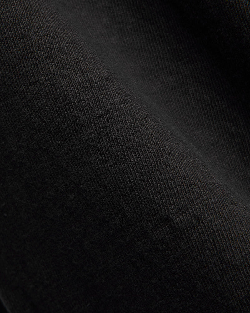 No. 8 Slub Nep Short Sleeve T-Shirt in Black