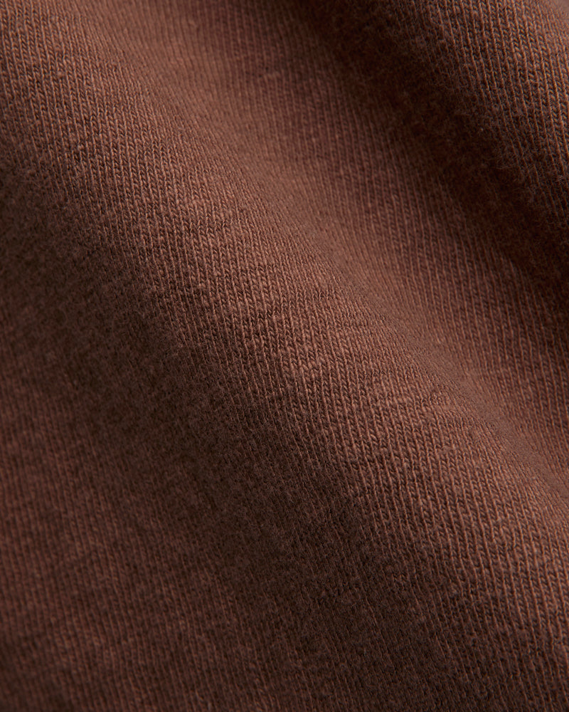 No. 8 Slub Nep Short Sleeve T-Shirt in Coffee