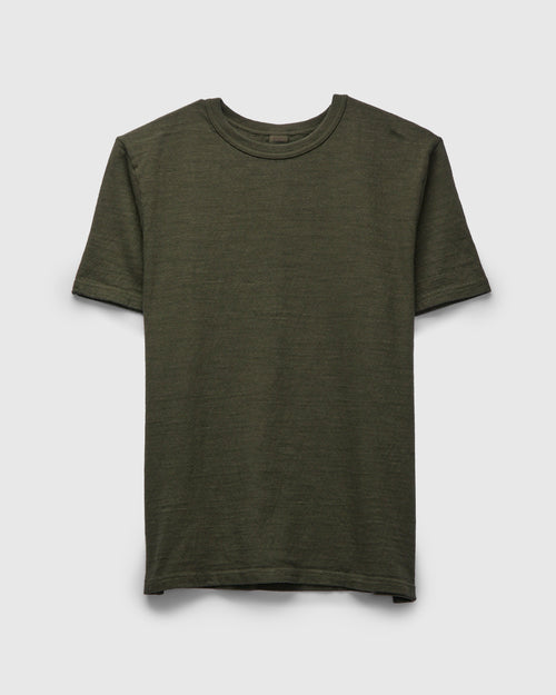 No. 8 Slub Nep Short Sleeve T-Shirt in Green