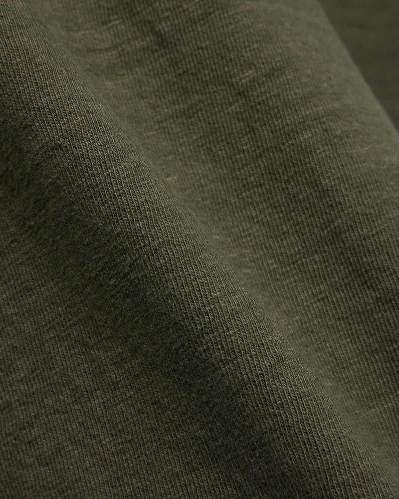 No. 8 Slub Nep Short Sleeve T-Shirt in Green