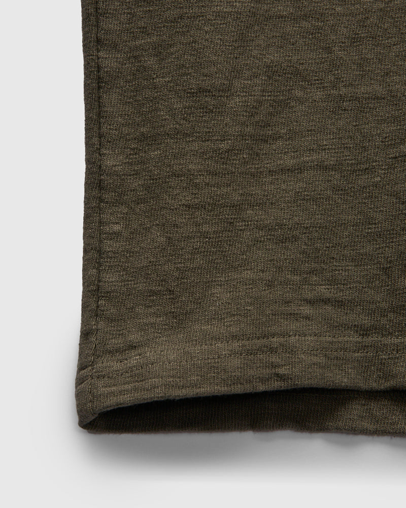 No. 8 Slub Nep Short Sleeve T-Shirt in Olive