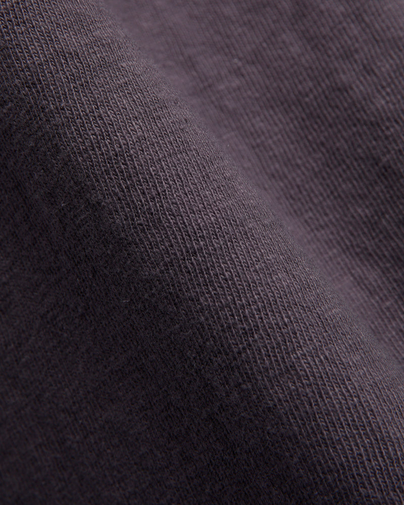 No. 8 Slub Nep Short Sleeve T-Shirt in Purple Navy