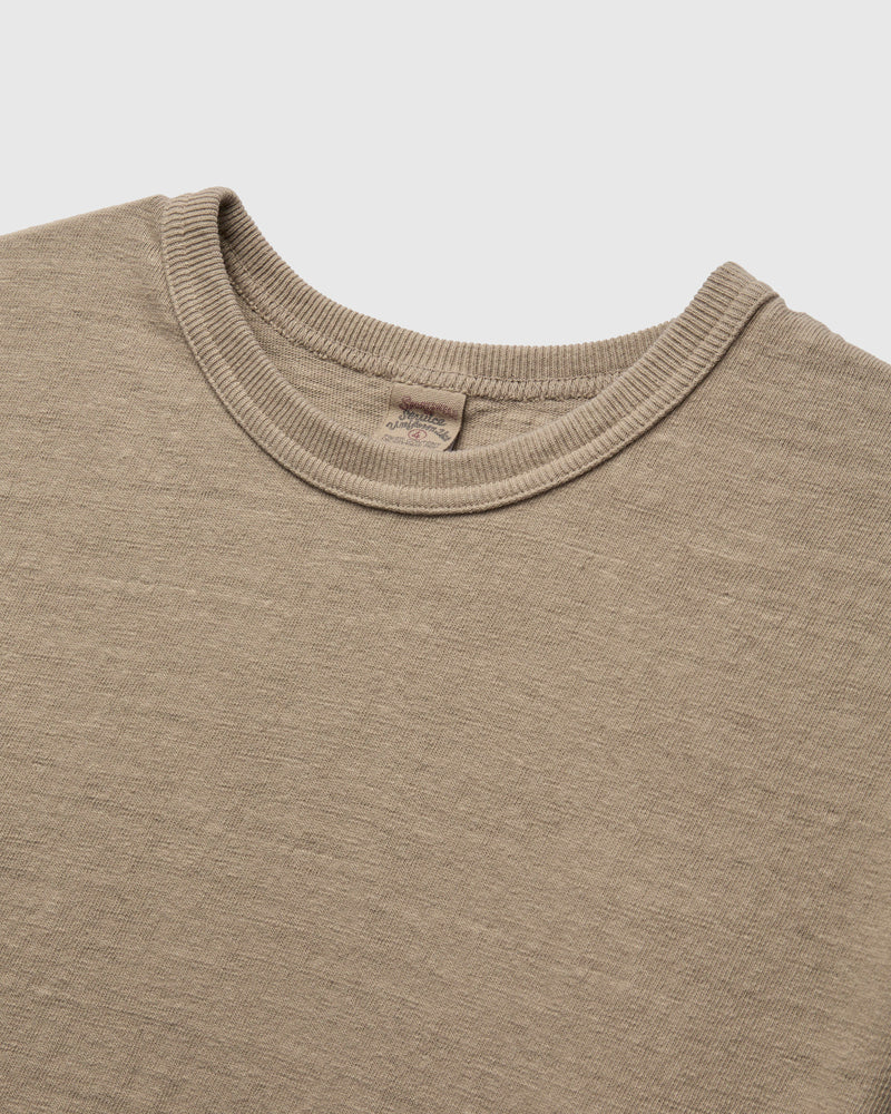 No. 8 Slub Nep Short Sleeve T-Shirt in Sand Beige
