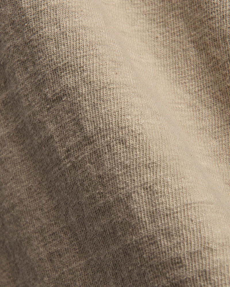 No. 8 Slub Nep Short Sleeve T-Shirt in Sand Beige