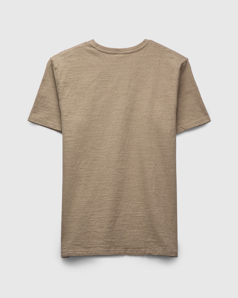 No. 8 Slub Nep Short Sleeve T-Shirt in Sand Beige