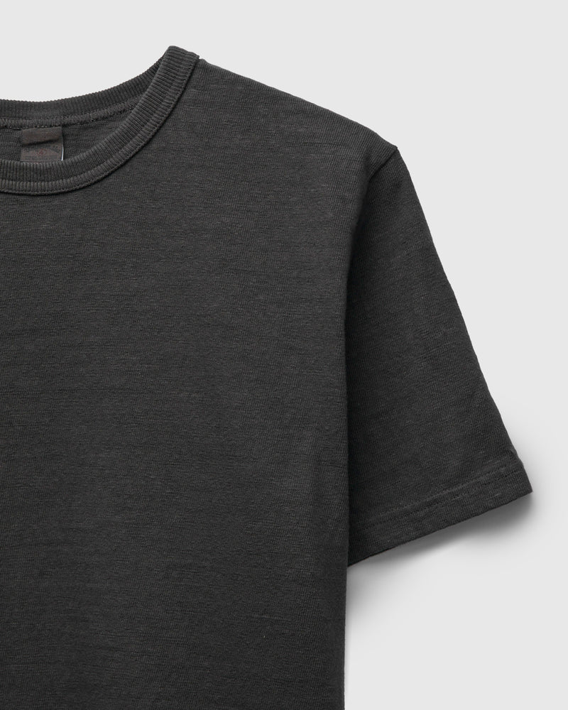 No. 8 Slub Nep Short Sleeve T-Shirt in Steel Grey