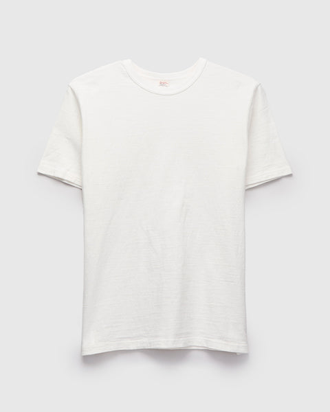 No. 8 Slub Nep Short Sleeve T-Shirt in White – Blue Owl Workshop