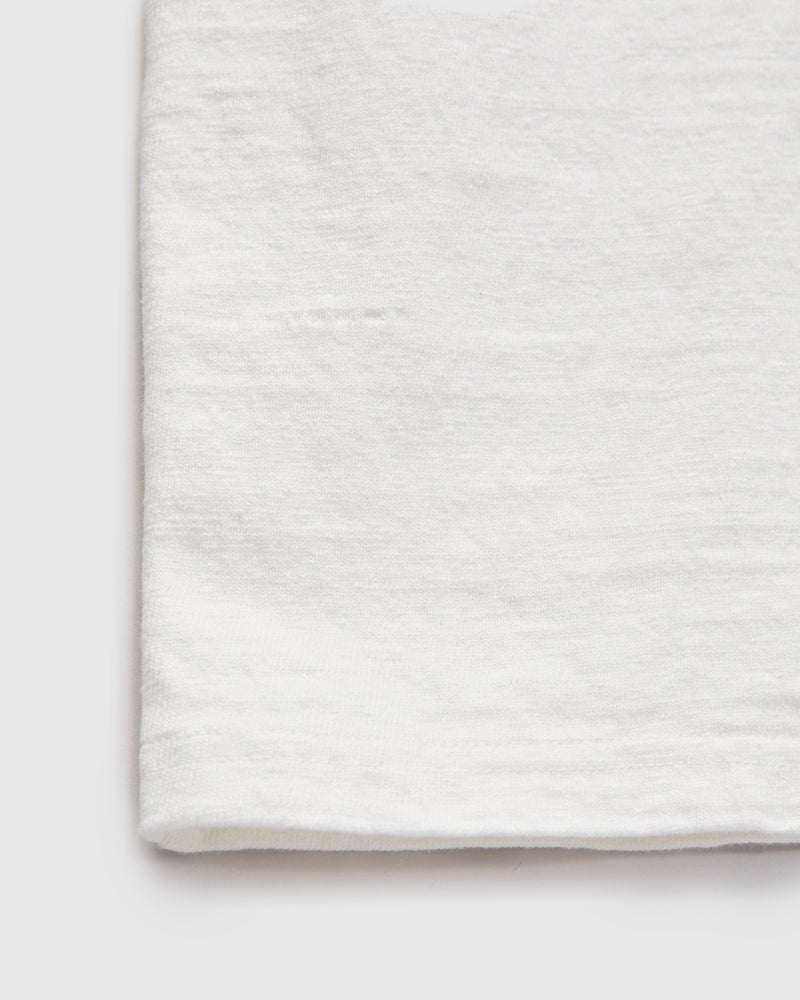 No. 8 Slub Nep Short Sleeve T-Shirt in White