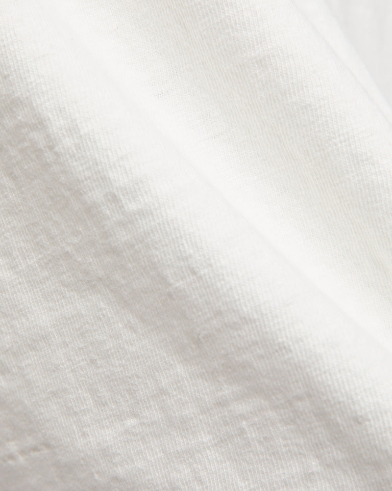 No. 8 Slub Nep Short Sleeve T-Shirt in White
