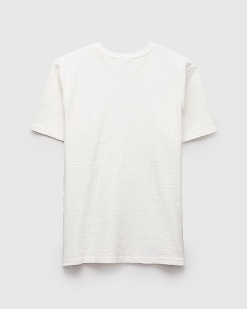 No. 8 Slub Nep Short Sleeve T-Shirt in White